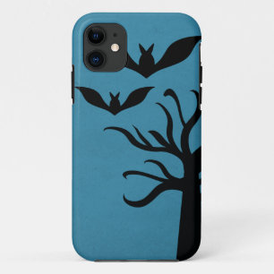 Eerie Bats iPhone 5 BT Case, Blue iPhone 11 Case