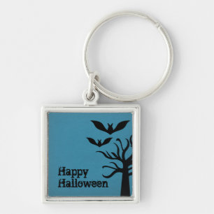 Eerie Bats Premium Keychain, Blue Key Ring