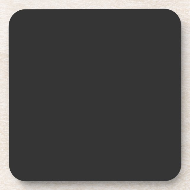 Eerie Black Solid Color Coaster (Front)