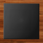 Eerie Black Solid Colour Ceramic Tile<br><div class="desc">An intense and sophisticated deep black that exudes timeless elegance.Perfect for those seeking to make a bold statement.This powerful hue captures the essence of mystery and sophistication.This rich black colour is the ultimate choice for a striking and refined aesthetic.</div>