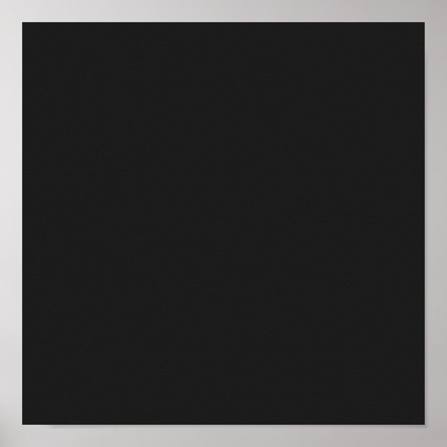 Eerie Black Solid Colour Poster (Front)