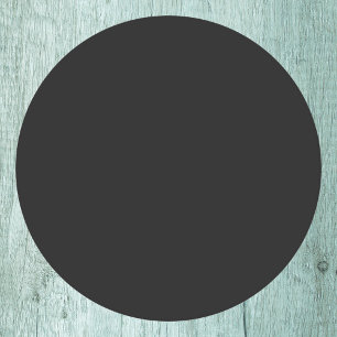 Eerie Black Solid Colour Round Paper Coaster