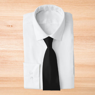 Eerie Black Solid Colour Tie