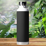 Eerie Black Solid Colour Water Bottle<br><div class="desc">An intense and sophisticated deep black that exudes timeless elegance.Perfect for those seeking to make a bold statement.This powerful hue captures the essence of mystery and sophistication.This rich black colour is the ultimate choice for a striking and refined aesthetic.</div>