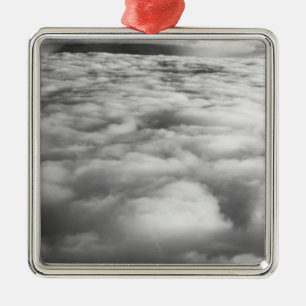 Eerie cloudscape at sunrise. metal ornament