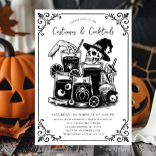 Eerie DrinksCocktail Halloween Party Invitation