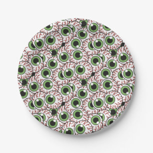Eerie Eyeballs   Sinister Stare Hypnotising Eyes Paper Plate