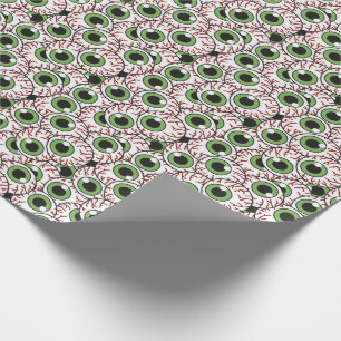 Eerie Eyeballs   Sinister Stare Hypnotising Eyes Wrapping Paper