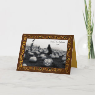Eerie Ghost Image Halloween Greeting Card