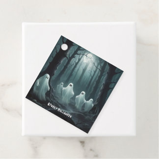 Eerie Ghosts Floating Through a Haunted Forest Favour Tags
