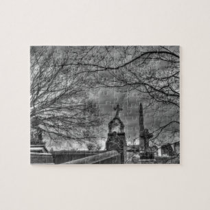 eerie graveyard jigsaw puzzle