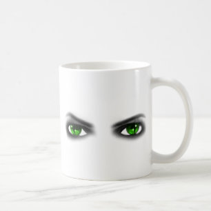 Eerie Green Eyes Coffee Mug