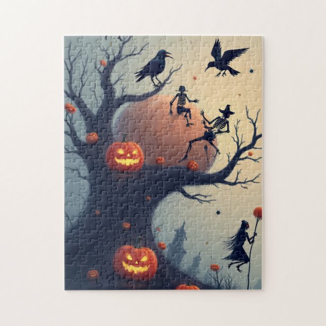 Eerie Halloween Tree Jigsaw Puzzle (Vertical)