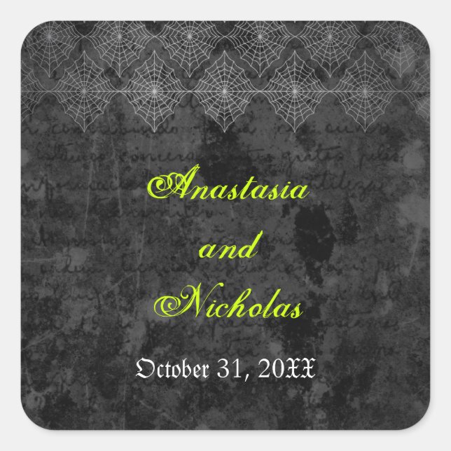Eerie Halloween Wedding Sticker (Front)