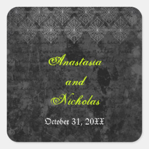 Eerie Halloween Wedding Sticker