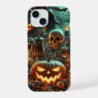 Eerie Halloween with Pumpkin, Potion and Skulls