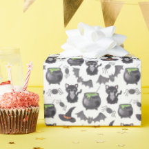 Eerie Night Spooky Witch Cat Halloween Pattern