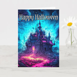 Eerie Old Haunted House   Happy Halloween Card