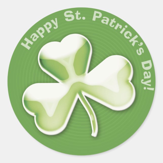 Eerie shamrock: Happy St. Patrick's Day! - Sticker (Front)