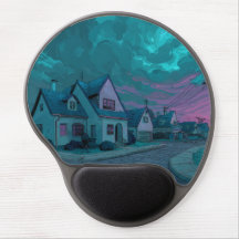 Eerie Suburban Twilight Dream Mousepad