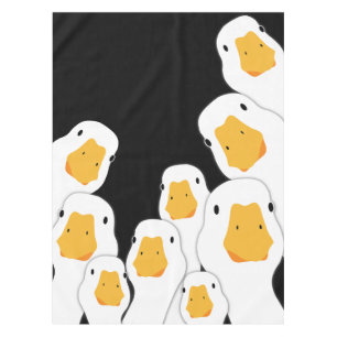Eerie Surveillance: Geese Monitoring from Space Tablecloth