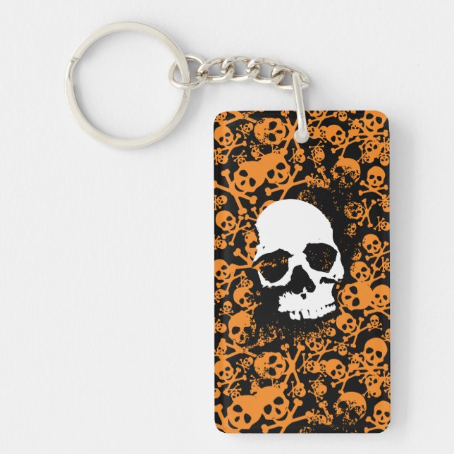 Eerie Symmetry: A Vibrant Array of Colourful Human Key Ring (Front)