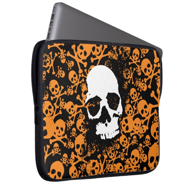 Eerie Symmetry: A Vibrant Array of Colourful Human Laptop Sleeve (Front Right)