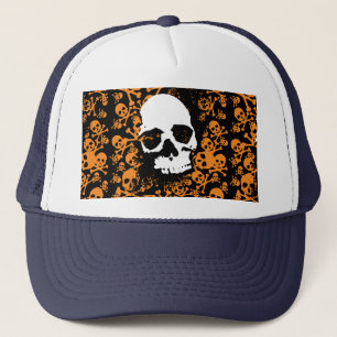 Eerie Symmetry: A Vibrant Array of Colourful Human Trucker Hat