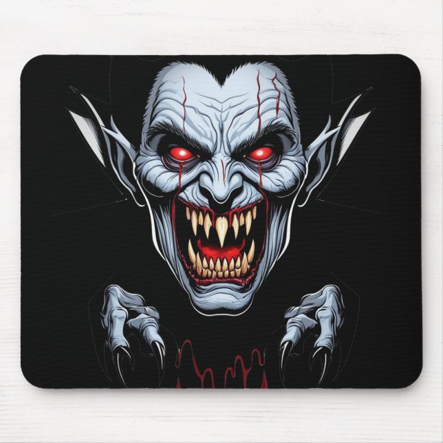 Eerie Vampire Face Mousepad (Front)