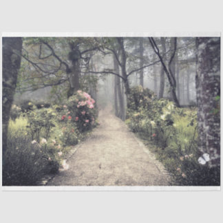 Eerie Victorian Garden Path Decoupage Tissue Paper