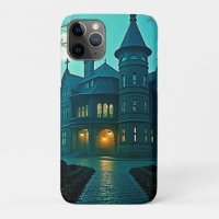 Eerie Victorian Mansion Moonlight
