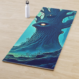 Eerie Woodland Eyes Yoga Mat