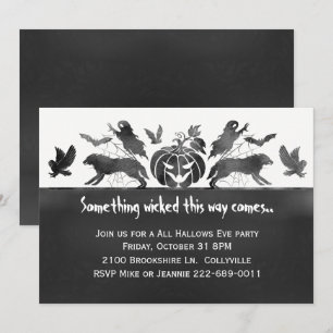 Eery Creatures Halloween Party Invitation