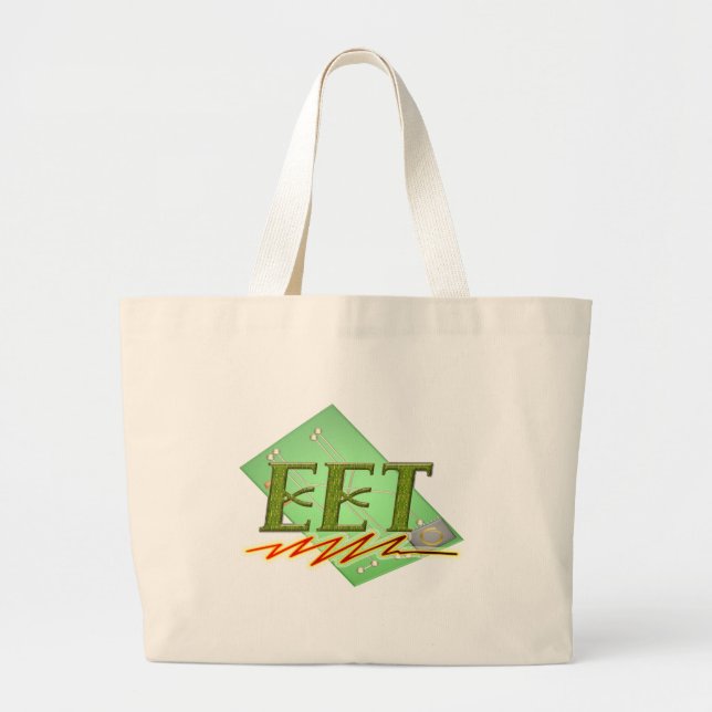 EET - ELECTRICAL ENGINEER TECH CIRCUIT BOARD LOGO LARGE TOTE BAG (Front)