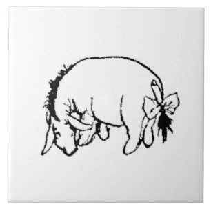 Eeyore Inspecting his Tail Ceramic Tile
