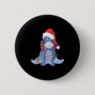 Eeyore Santa Claus  6 Cm Round Badge