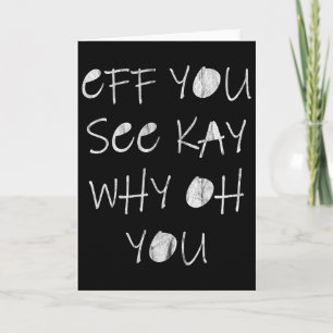 Eff You See Kay Why Oh U Skeleton Yoga Card