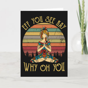 Eff You See Kay Why Oh You Vintage Tattooed Girl Y Card