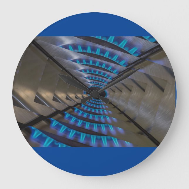 Effect Droste Of Plate Of Gas Lit on wall clock (Front)