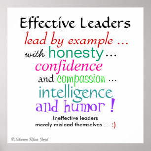 Effective Leaders' Character Traits by SRF Poster