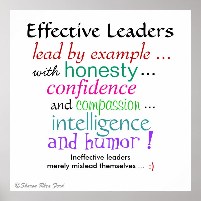 Effective Leaders' Character Traits by SRF Poster (Front)