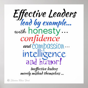 Effective Leaders' Character Traits by SRF Poster