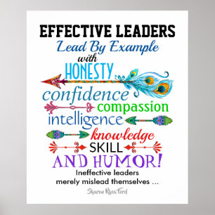 Effective Leaders Poster - Humor