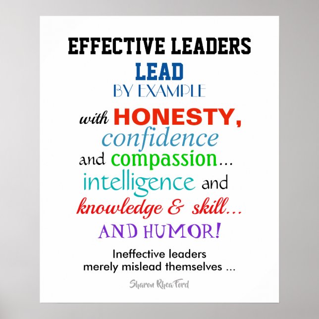Effective Leaders Poster - Humour (Front)