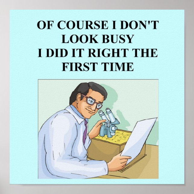 efficent smart scientist poster (Front)