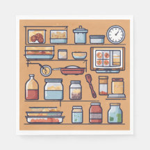 Efficient Meal Prep Organised Kitchen Paper Napkin