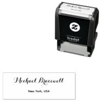 Efficient Name and Address Self-Inking Stamp Desig