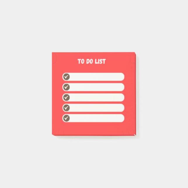 Efficient To-Do List Post-It Notes (red) (Front)