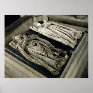 Effigies of Henri II  and Catherine de Medici Poster