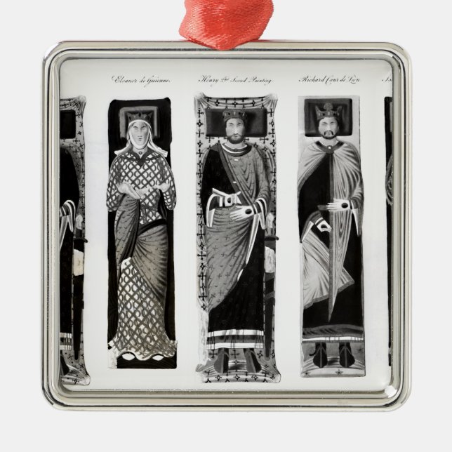Effigies of Henry II  Eleanor of Aquitaine Metal Ornament (Front)